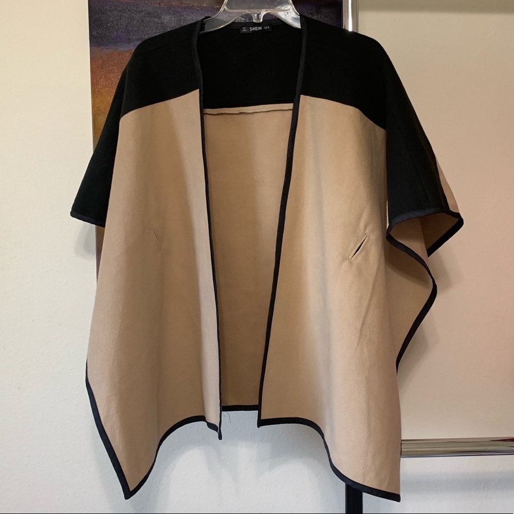 SHEIN CAPE COAT WITH SLITS